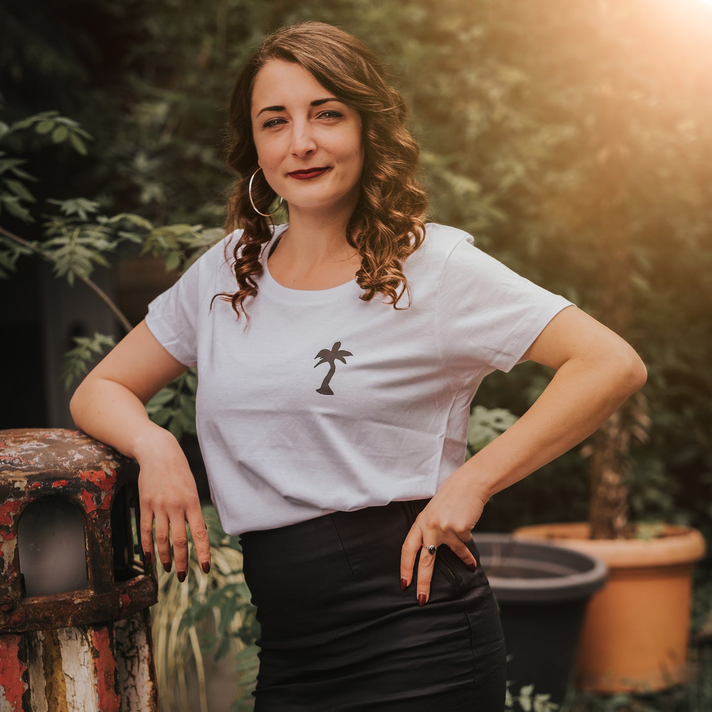 T-Shirt Damen «Palme klein»